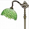 WERFACTORY Tiffany Lamp Floor  Stained Glass Arched Lamp Standing Reading Light 2