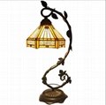 WERFACTORY Tiffany Lamp Stained Glass Table Lamp Bedside Desk Reading Light 2
