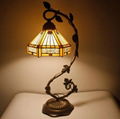 WERFACTORY Tiffany Lamp Stained Glass Table Lamp Bedside Desk Reading Light