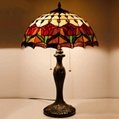 Tiffany Table Lamp Werfactory® Tulip Stained Glass Reading Desk Light 1