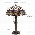 Tiffany Table Lamp Werfactory® Tulip Stained Glass Reading Desk Light 5