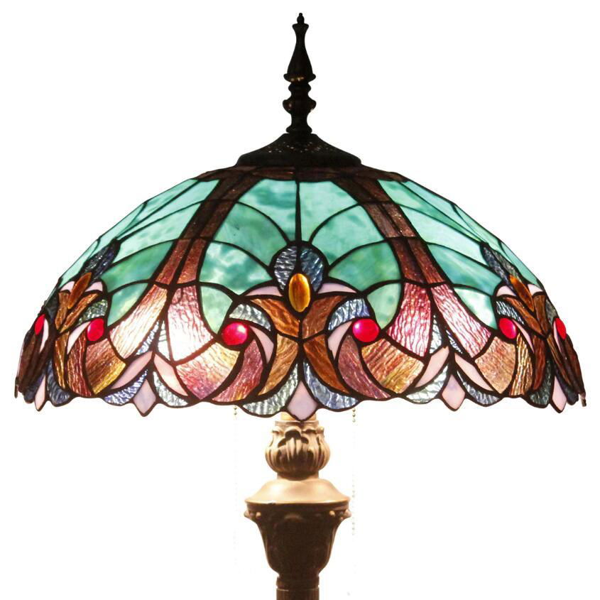 WERFACTORY Tiffany  Floor  lighting  Green   Stained Glass Standing Read lamp 2