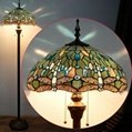 WERFACTORY Tiffany Floor led Lamp Sea Blue Stained Glass  Reading lighting  lamp