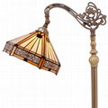 Tiffany Floor Lamps Werfactory® Mission Hexagon Stained Glass Arched Lamp 2