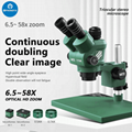 6.5-58X trinocular stereo microscope