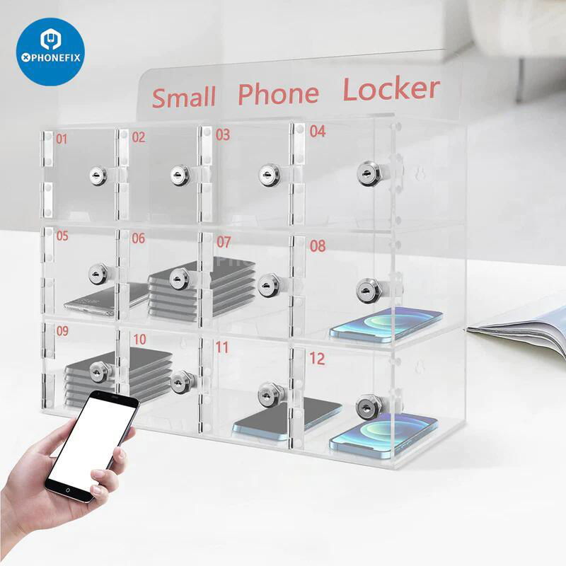 Waterproof Acrylic Mobile Phone Small Device Storage Locker Box