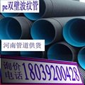 河南聖塑管業pe雙壁波紋管dn400地埋管污水管材料塑料規格可選 1