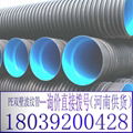 河南聖塑管業pe雙壁波紋管dn400地埋管污水管材料塑料規格可選 2