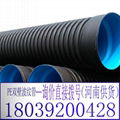 河南圣塑管业pe双壁波纹管dn400波纹管排水管材料塑料耐腐耐蚀 1