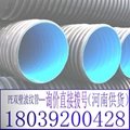 河南聖塑管業pe雙壁波紋管dn400螺紋管排污管材料塑料耐沖耐壓 5