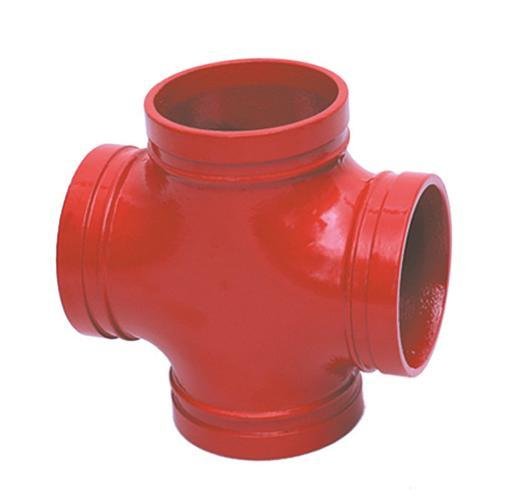 Professional Cast Iron Ductile Iron Pipe Fittings Grooved Cross