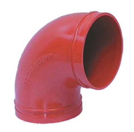 FM UL Fire fighting 11.25 22.5 45 90 degree Ductile iron Grooved elbow 4