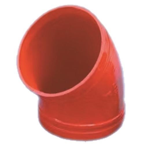 Fm certified fire ductile iron grooved elbow pipe fittings 4