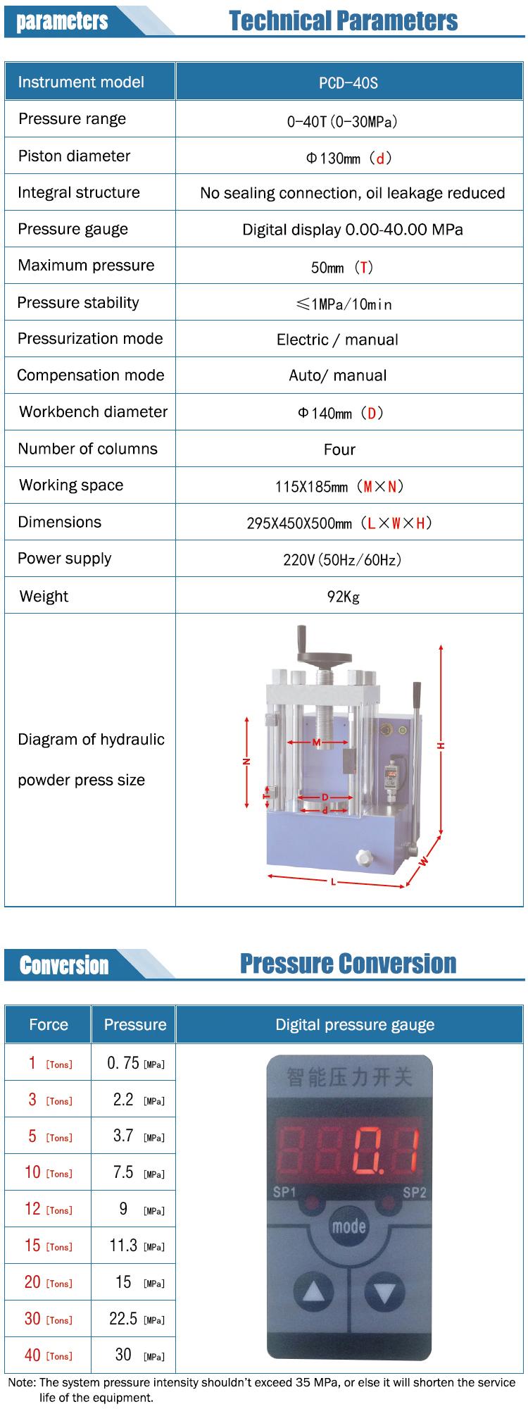 Electric laboratory hydraulic press 2