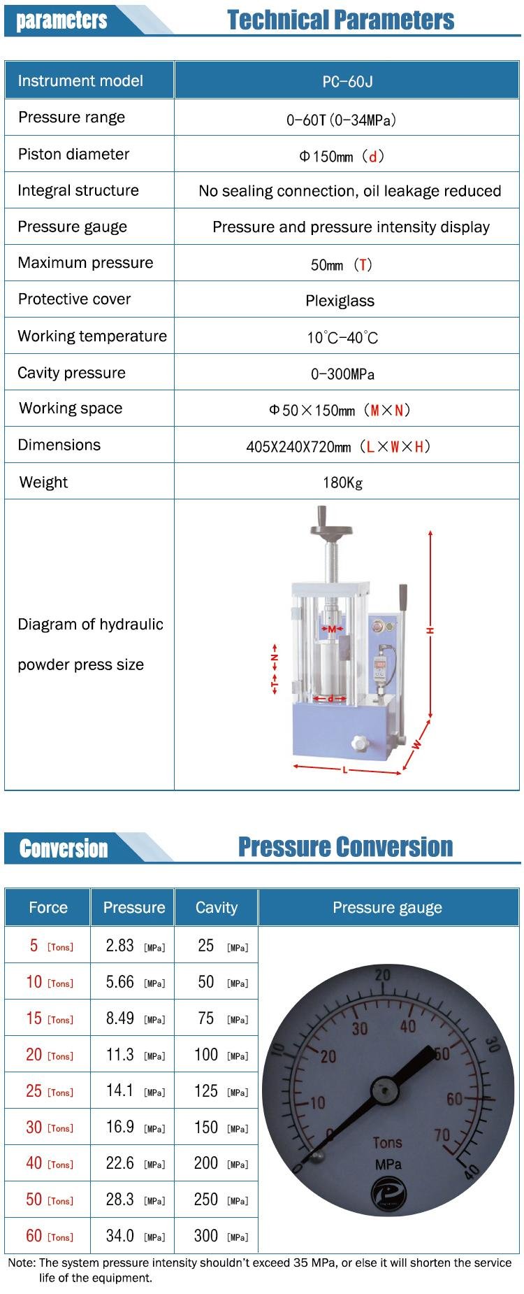 Laboratory manual isostatic pressure hydraulic press 4