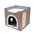 Hot Sale Warm Soft Foldable Cat Comfortable House Cat Scratc 2