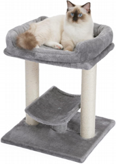  cat climbing scratching tree condo for cats with scrapers and bed