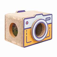 Retro Camera Cat Scratcher Corrugated Paper Cat Toy Cute Cat Scratcher Cardboard