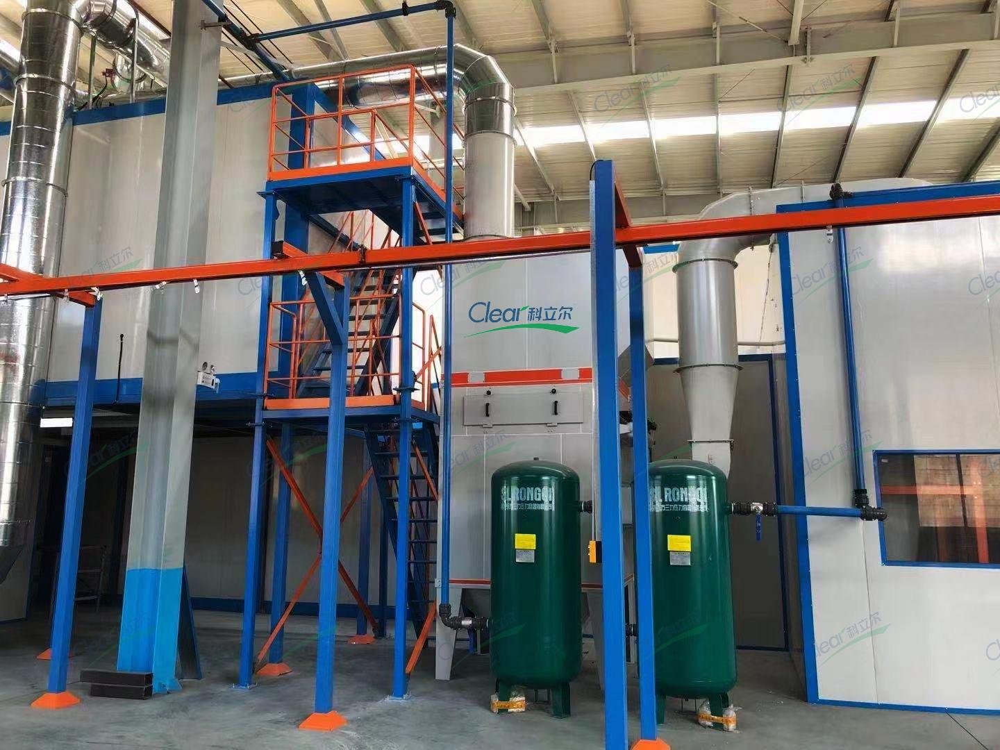 Clear automatic Electrostatic powder coating line systme machine 3