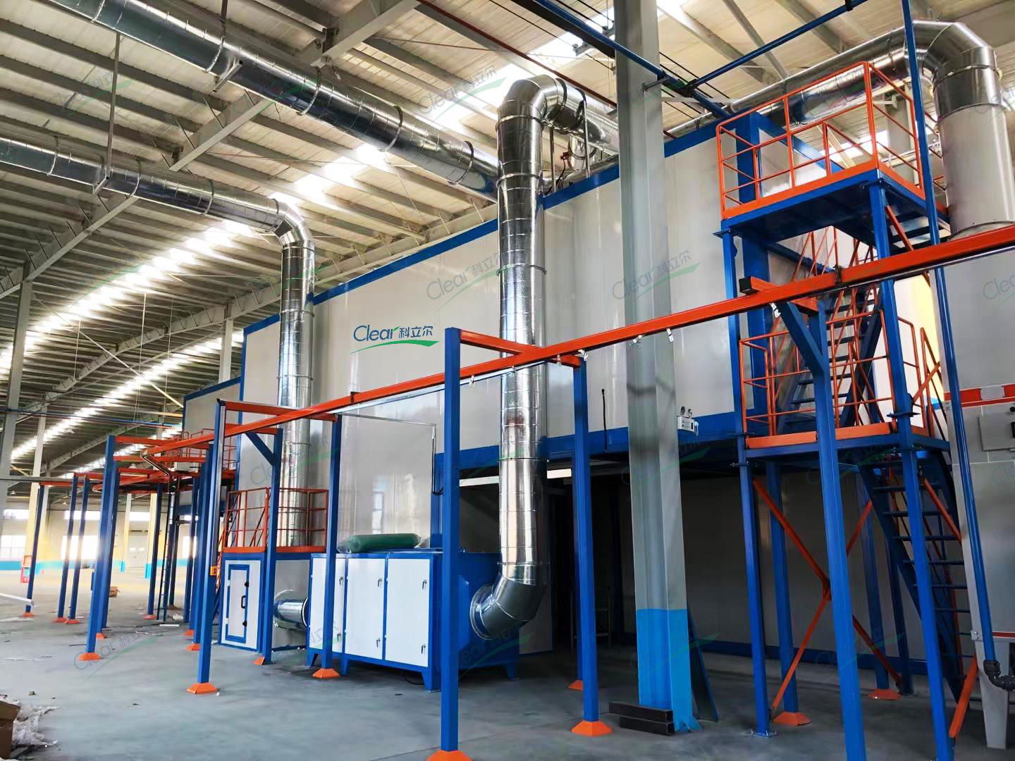 Clear automatic Electrostatic powder coating line systme machine 4