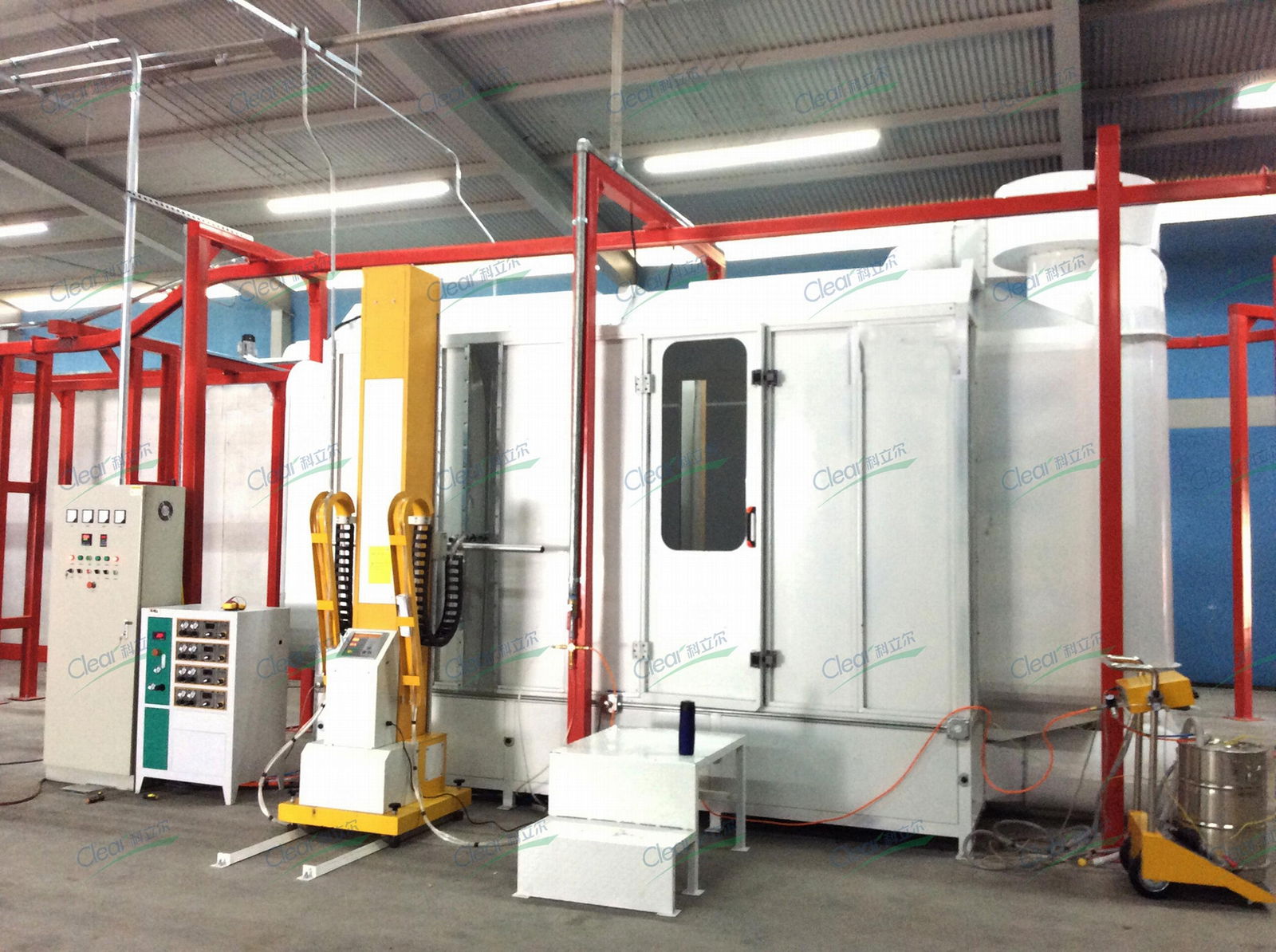 Clear powder coating spray booth 3