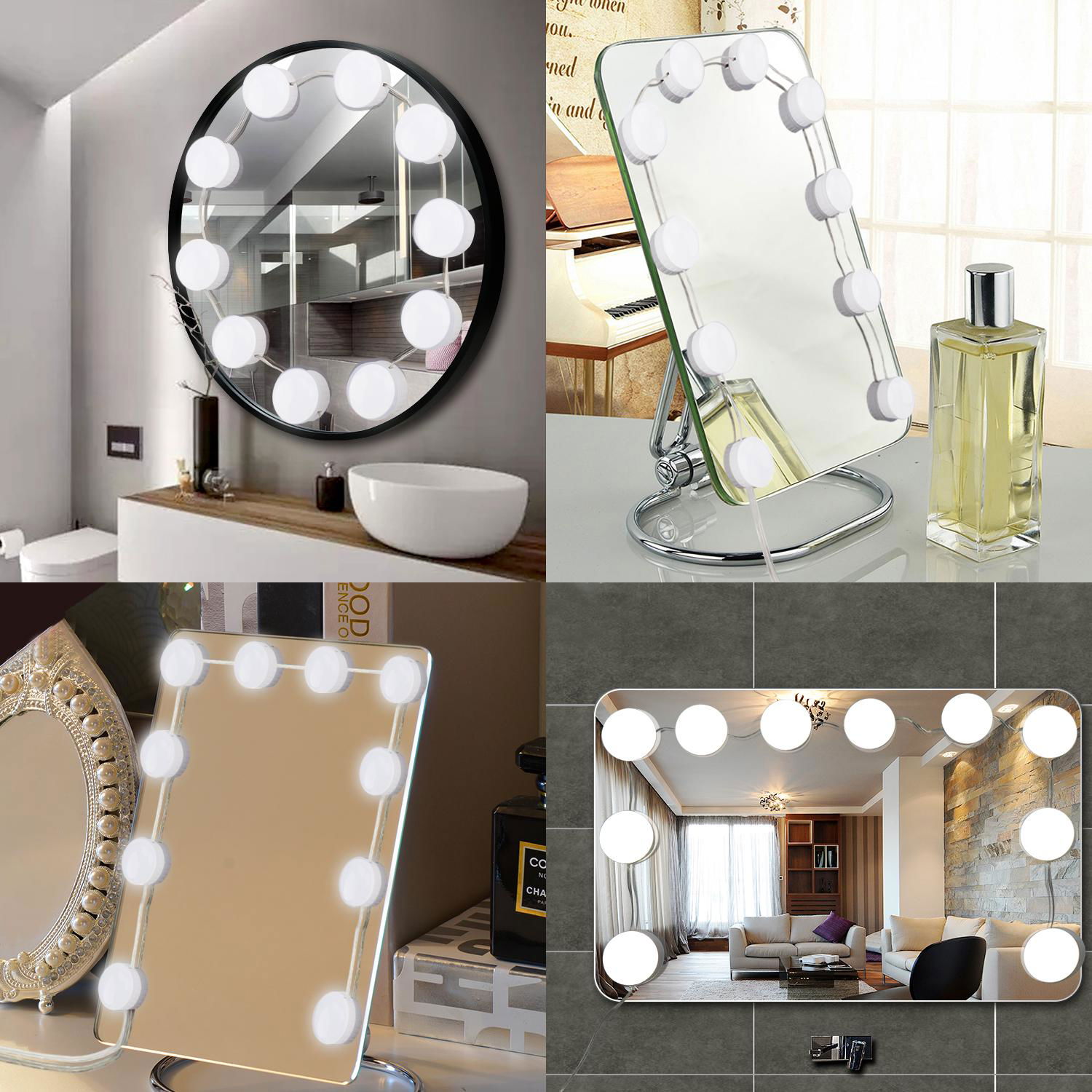 亞馬遜新款熱銷鏡前燈工廠供貨觸摸五檔調光浴室衛生間化妝鏡照 4