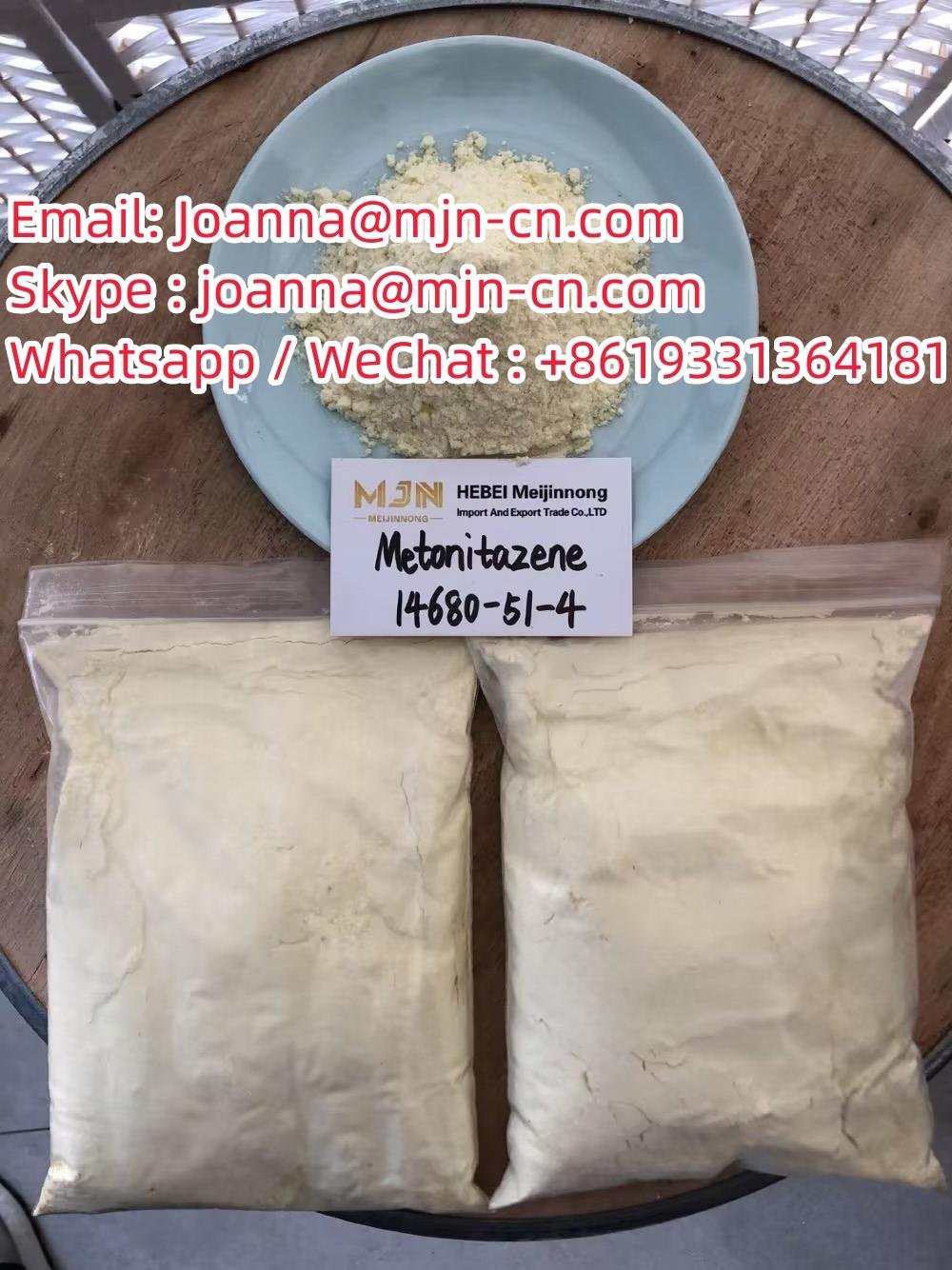 Raw materials Metonitazene CAS:14680-51-4 white powder 