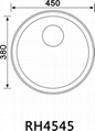 Stainless steel Round bowl sink 2