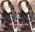 Curly Brazilian Human Remy Hair Body Wave HD Lace Frontal Wigs