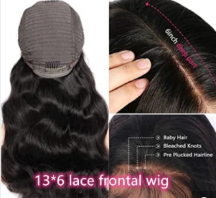 Curly Brazilian Human Remy Hair Body Wave HD Lace Frontal Wigs 2