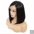 Short Hair Lace Straight hair Peruvian Human Hair Brazilian Hair Wigs 2