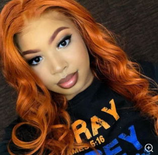 Dark Orange Wig Remy Hair Real Hair Wigs Human Hair  in Stock Wholesale 3