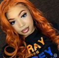 Dark Orange Wig Remy Hair Real Hair Wigs Human Hair  in Stock Wholesale 3