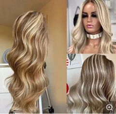 Long Stragiht Blonde Lace Wave Human Hair Wigs Brazilian ace hair