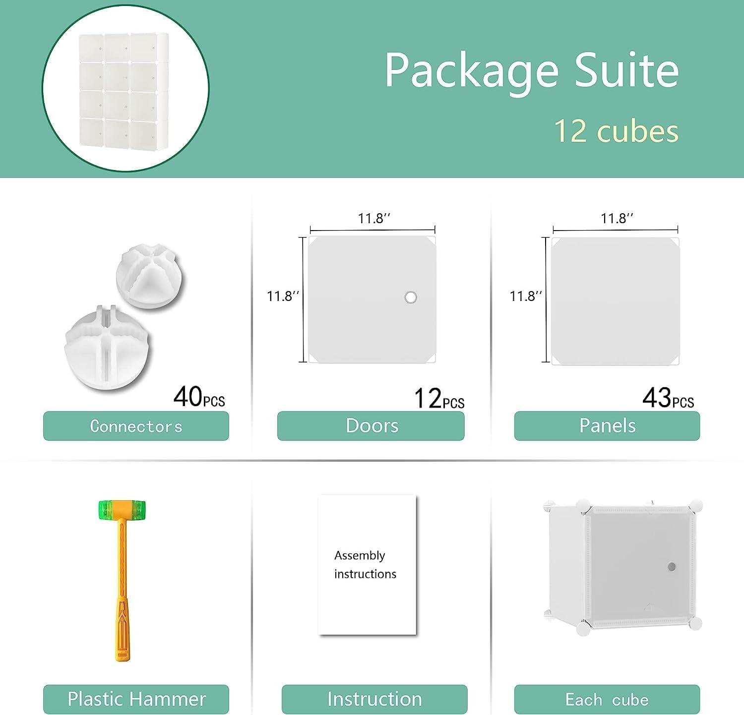 Assemble Portable Closet Diy Cube Plastic Wardrobe 5