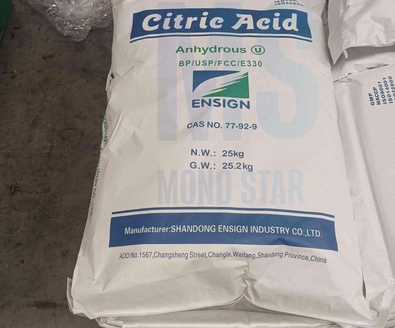 citric acid anhydrous  cas:77-92-9 2