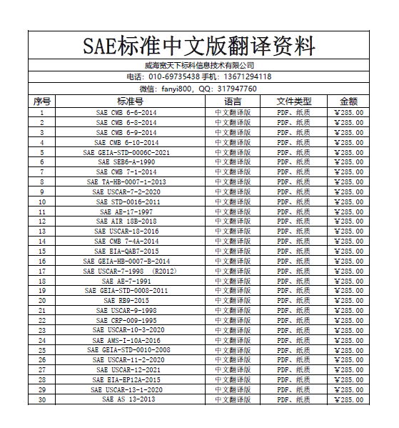 SAE标准中文版资料 4