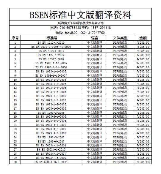 BS标准中文版资料 4