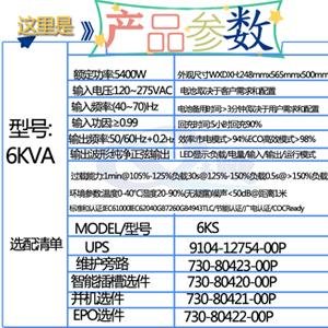 代理商UPS电源大10KVA/9KW山特 3