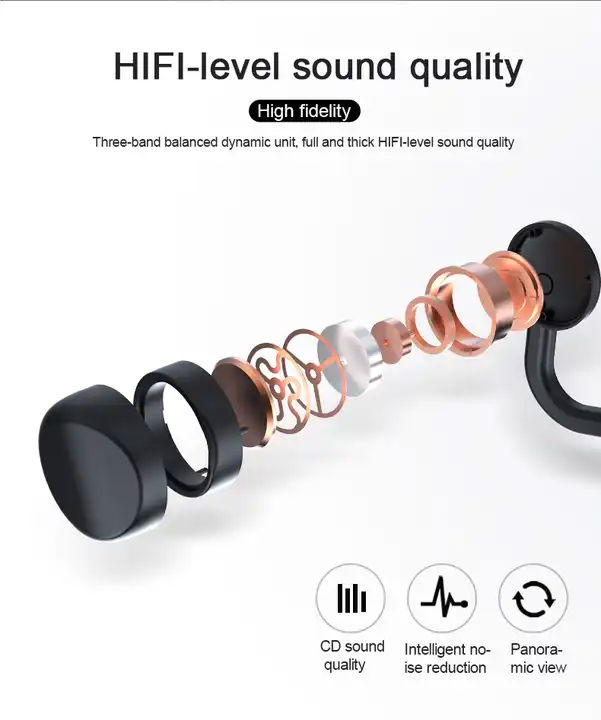 Mobile Handsfree Headband Headset Earphone Open Ear Bone Conduction Bluetooth 4