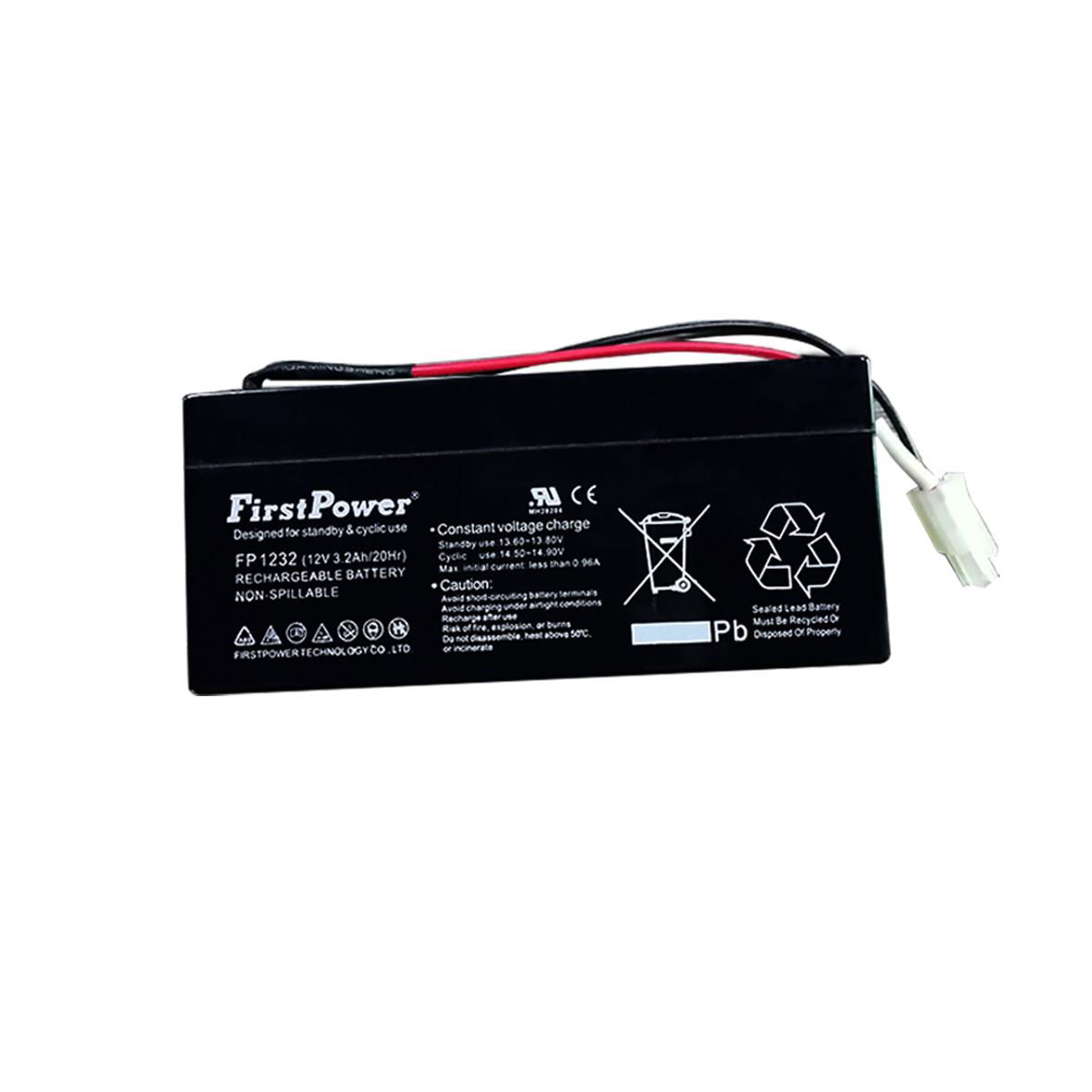原装正品宝莱特监护仪FirstPower两针接口2pin接头铅酸电池FP1232