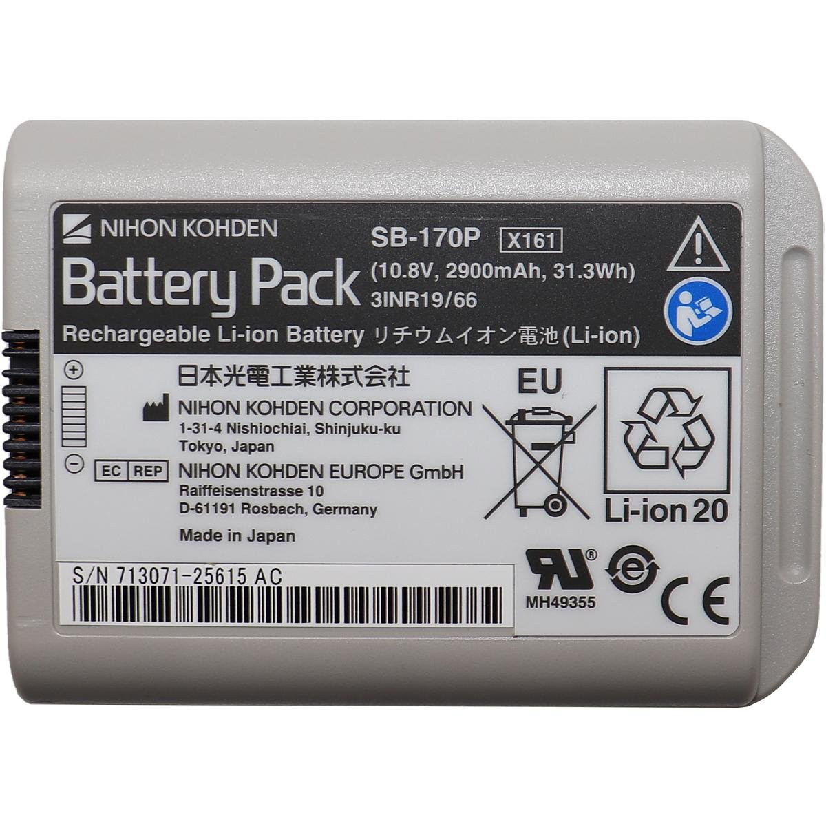 Original NIHON KOHDEN replacement battery SB-170P for monitor