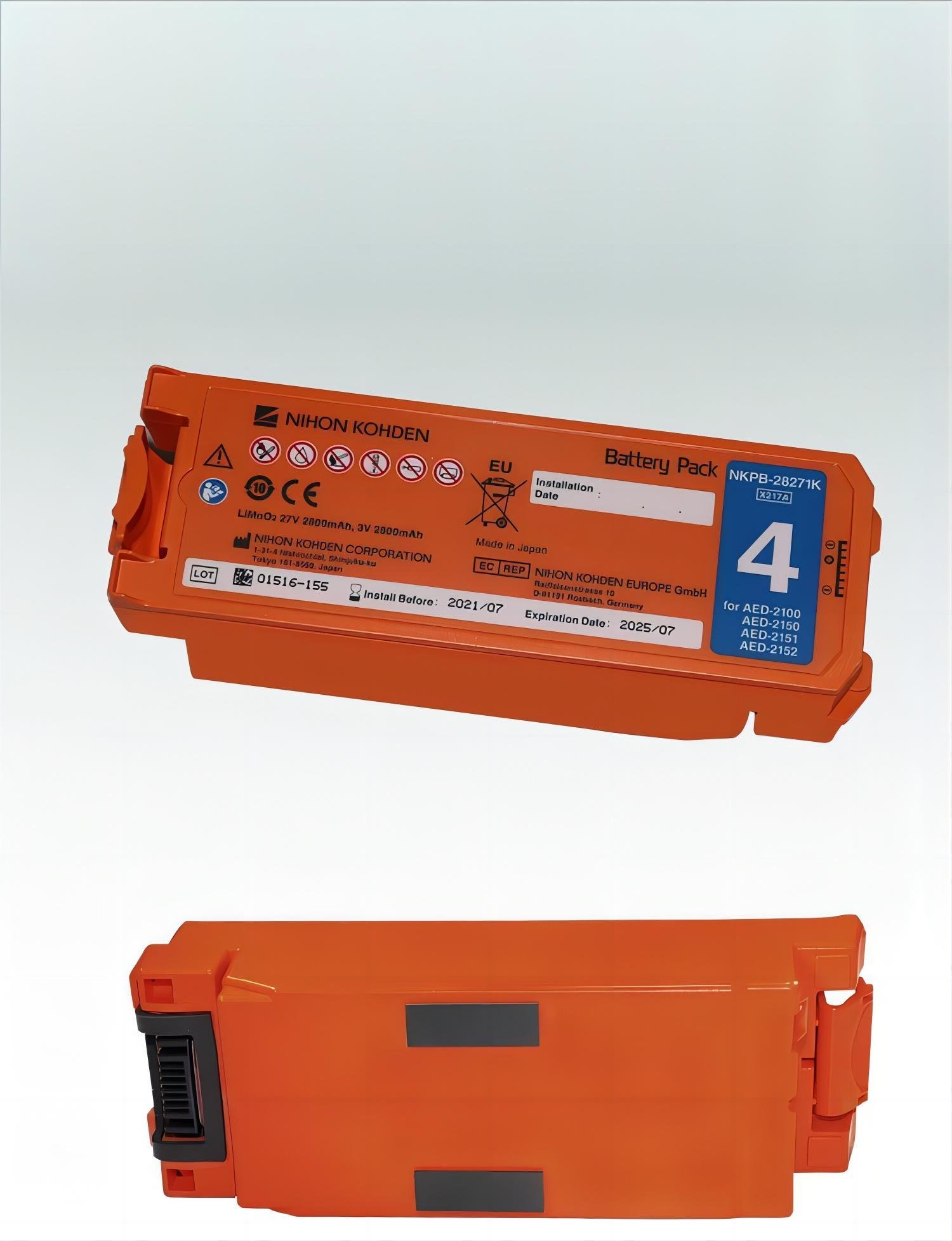 日本光电AED-2100/2150/2151/2152除颤仪电池NKPB-14301/28271K 4