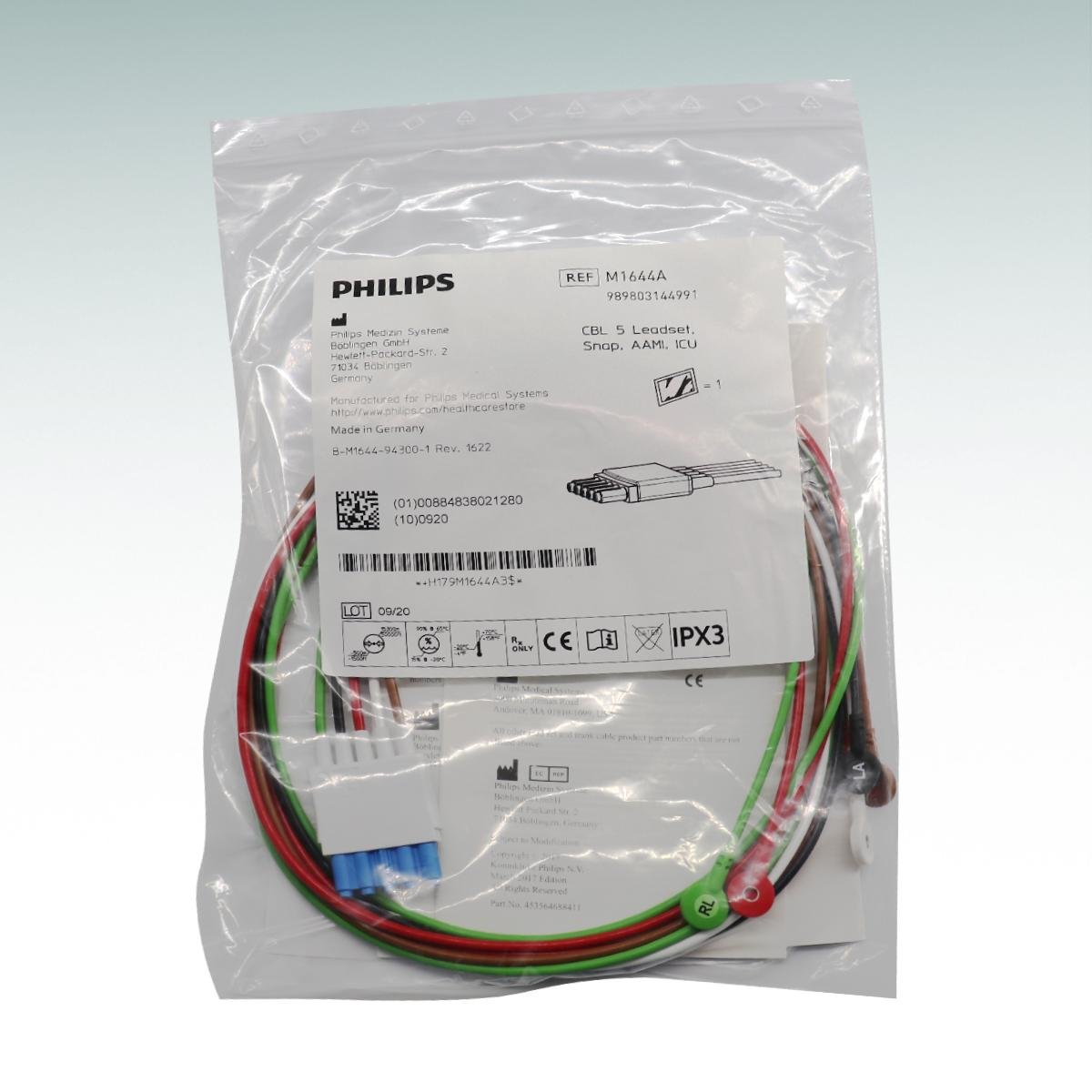 Original Philips ECG cable leadwire 5-pin lead wire M1644A for monitor cable  2