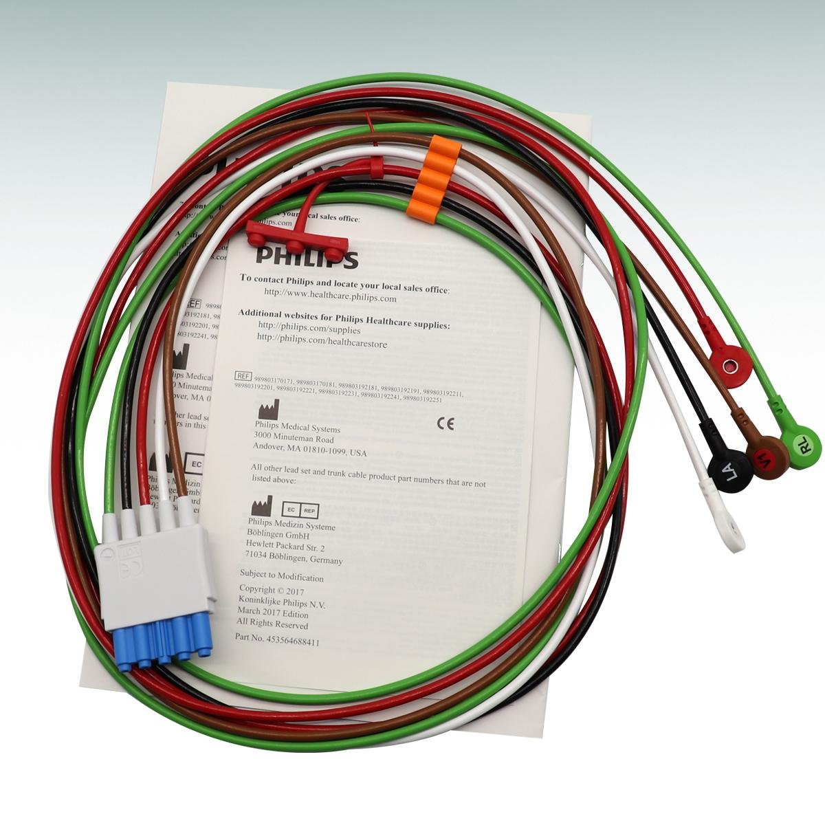 Original Philips ECG cable leadwire 5-pin lead wire M1644A for monitor cable 