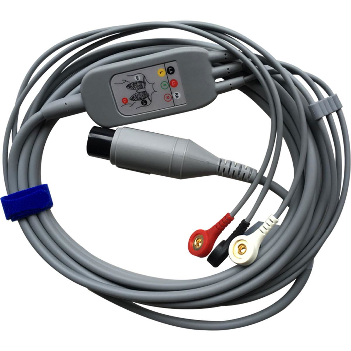 Edan 6 pins 3 buckles for ECG EC03DAS061 ECG monitor leadwire cable
