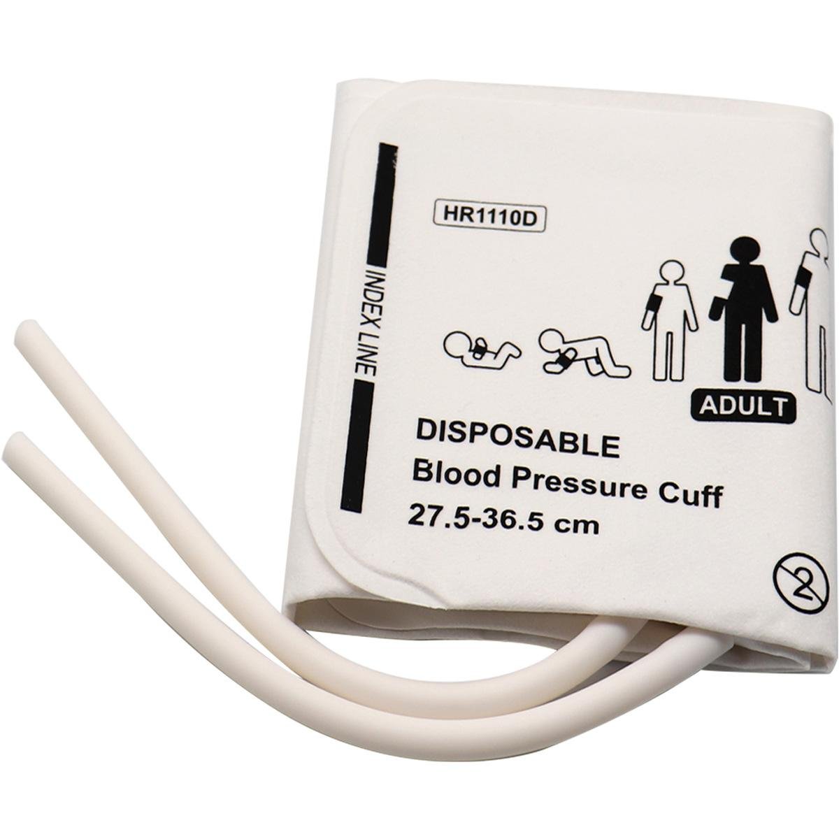 Double tubes medical reusable or disposable blood pressure cuff HR1110