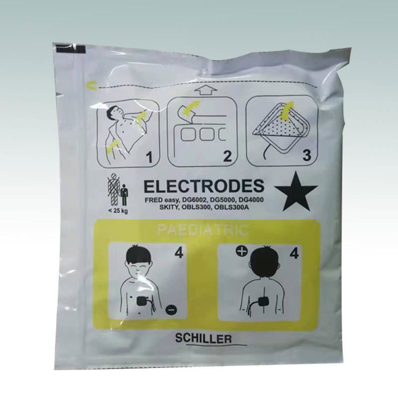 Original Schiller AED defibrillation electrode pads for child 0-21-0037 