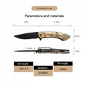 Factory custom hot selling beautiful 3D pattern handle 3CR13 blade folding knife 2