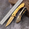Factory custom hot selling beautiful 3D pattern handle 3CR13 blade folding knife 3